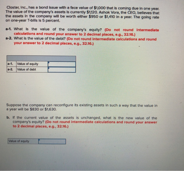  Closter, Inc., has a bond issue with a face value of