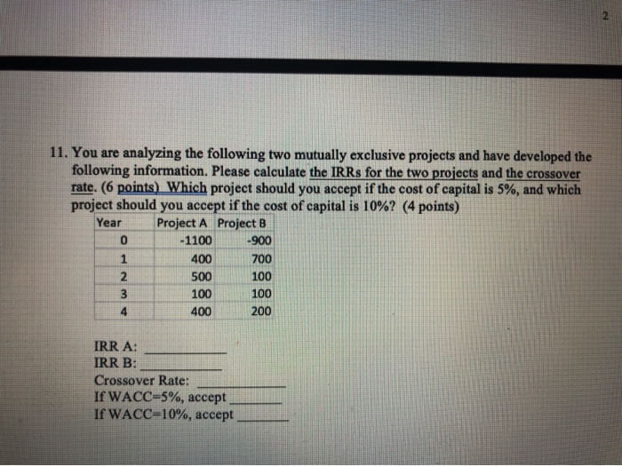  PLEASE SHOW ALL WORK excel will work but highlight which answer
