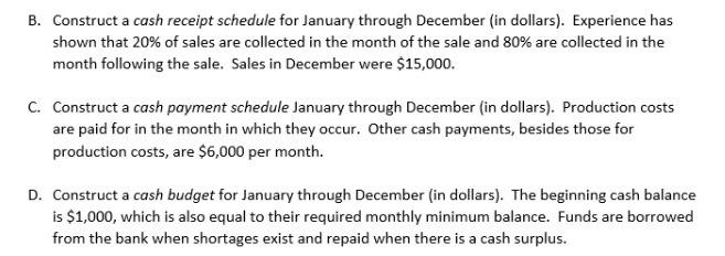  Chapter 6: Working Capital and the Financial Decision B. Construct a