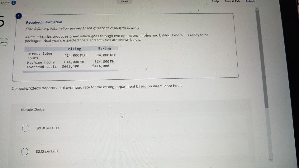  Help Save & Exit Submit Three Required information [The following information