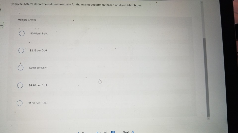 applies to the questions displayed below. Aztec Industries produces bread which goes