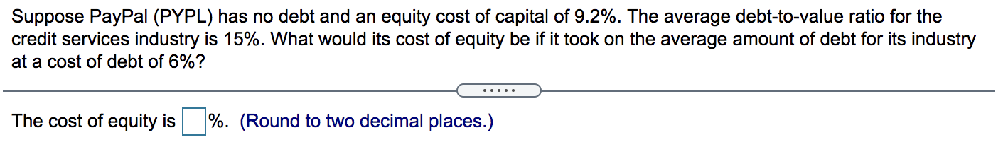 Will rate for quick and correct answer! Suppose PayPal (PYPL) has no