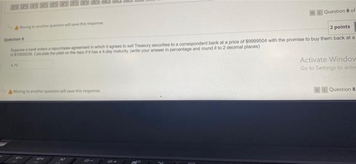 to sell Treasury securities to a condente of $10000036. Calculate the yield