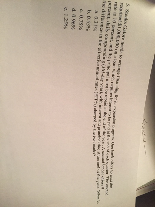  Steaks Galore needs to arrange financing for its expansion program. One