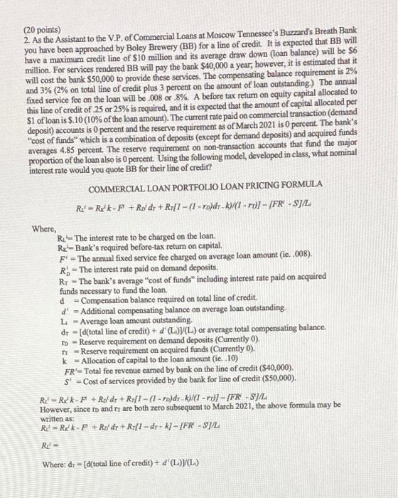 Please help! (20 points) 2. As the Assistant to the V.P. of