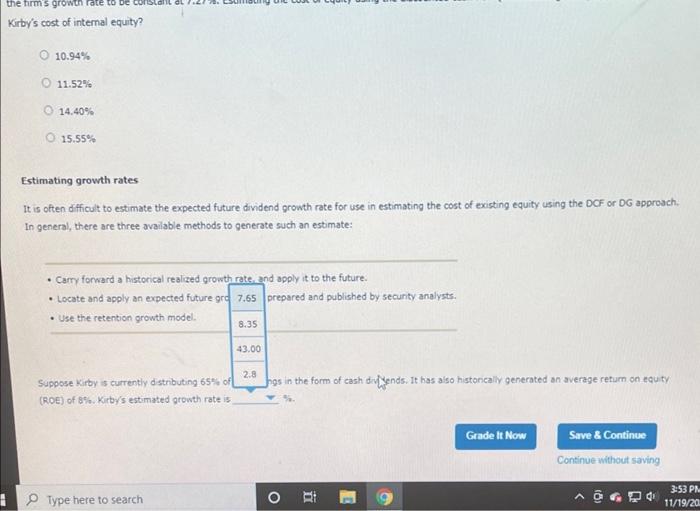 5.75%. The Wilson Company has a beta of 0.92. Using the capital