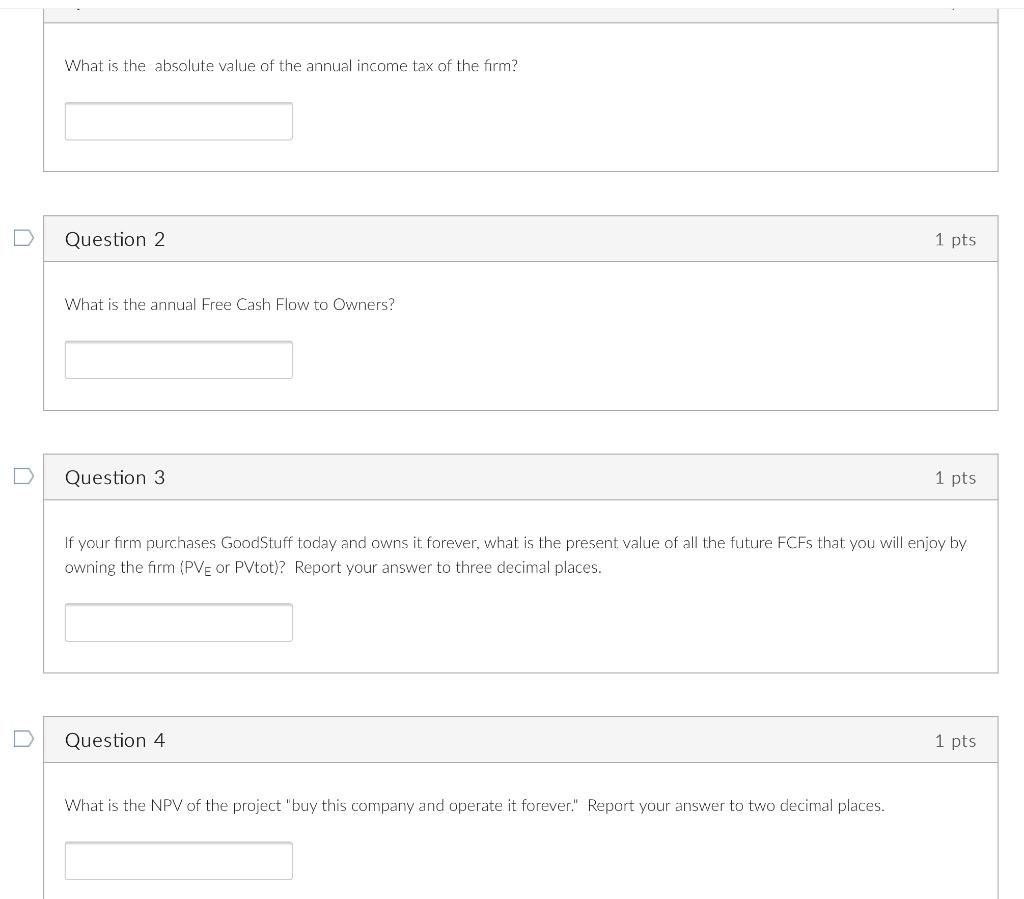 firm is considering purchasing all its stock at the asking price of: