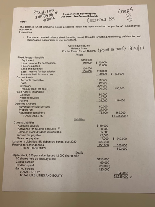  Should have Chap 4 in Due D a different # ending