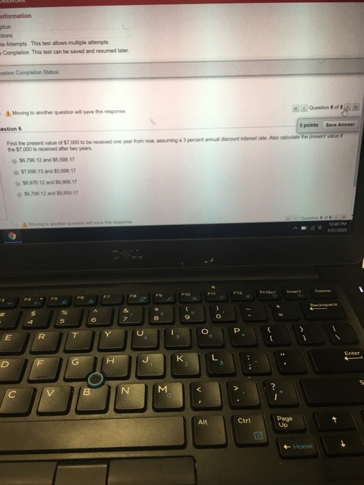  nformation sons Atempts This test allows multiple attempts Completion This test