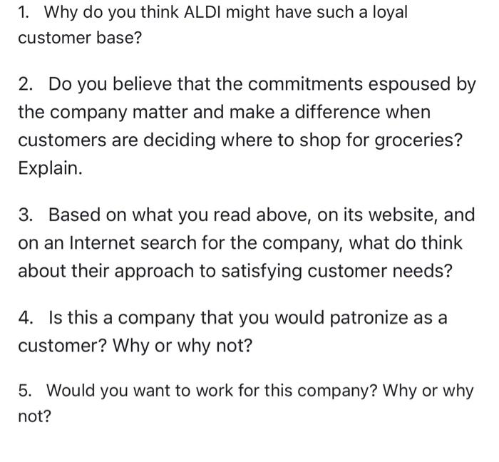 ALDI has grown to be one of the leading discount supermarket chains