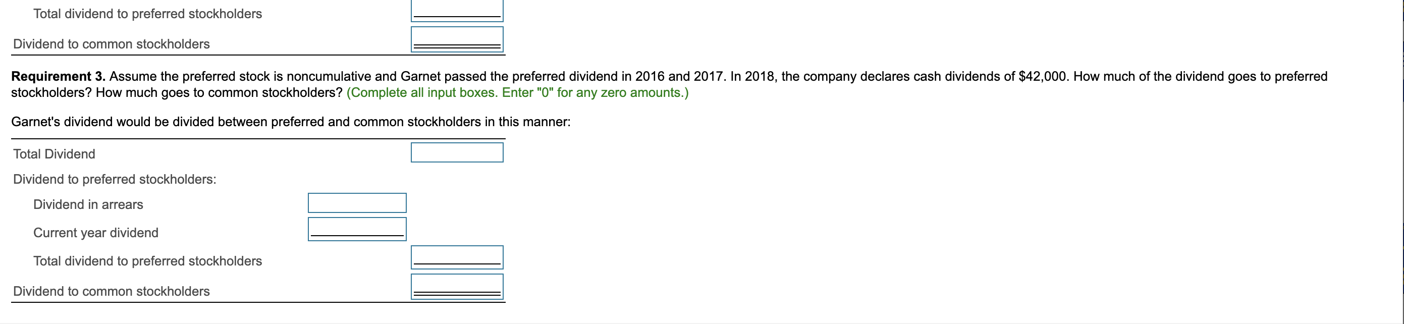 1,000,000 shares issued and outstanding Print Done Garnet Trust has the following