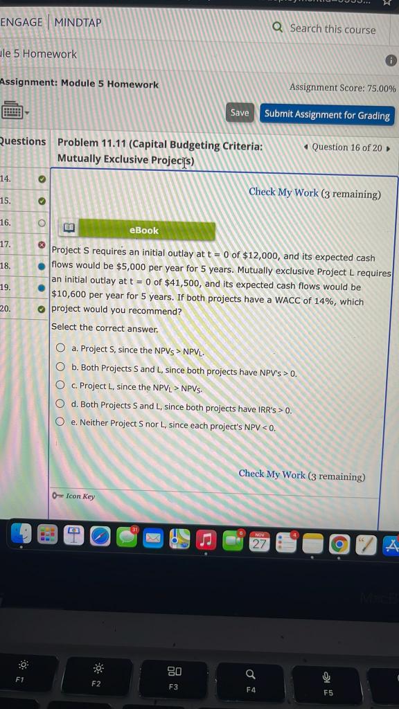 ENGAGE MINDTAP a Search this course ule 5 Homework Assignment: Module
