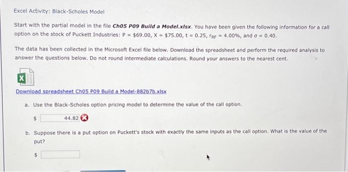  Start with the partial model in the file Ch05 P09 Build