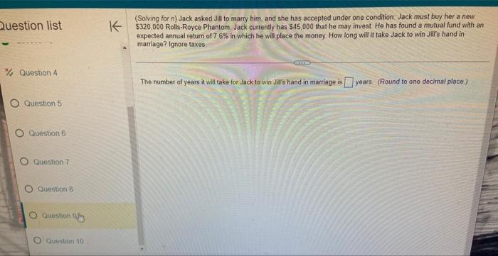 duestion list 2. (Solving for n ) Jack asked Jill to
