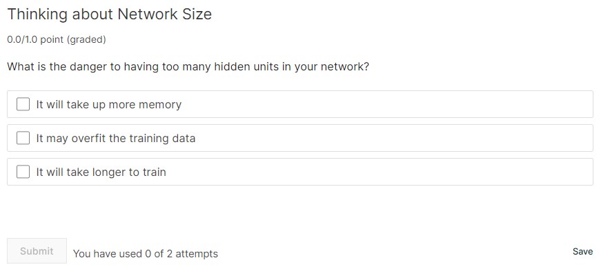  Thinking about Network Size 0.01.0 point (graded) What is the danger