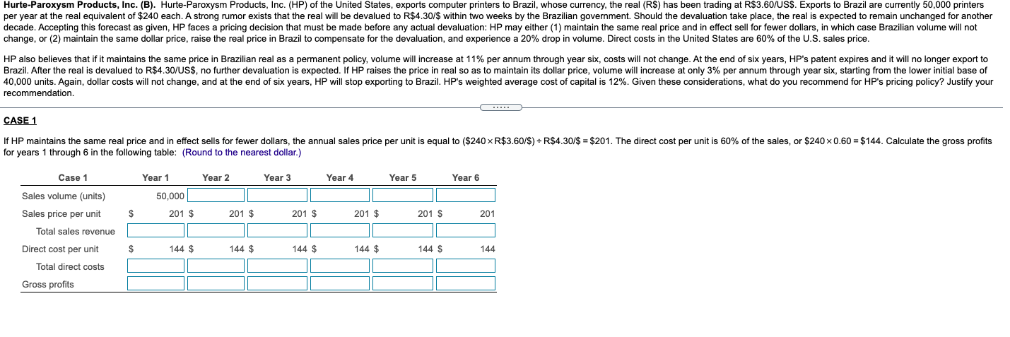  Hurte-Paroxysm Products, Inc. (B). Hurte-Paroxysm Products, Inc. (HP) of the United