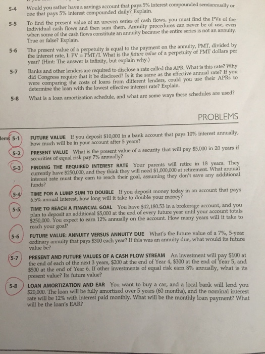  Help with questions in Red Would you rather have a savings