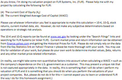 As you know. I'm doing my valuation project on FUR Systems,