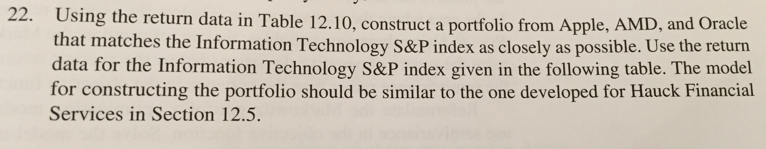 Need some help solving this problem. AAPL AMD ORCL AAPL AMD