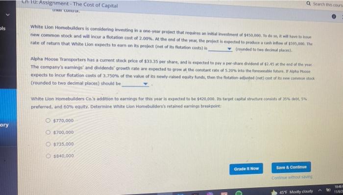 of Capital Search these True or False: The following statement accurately describes