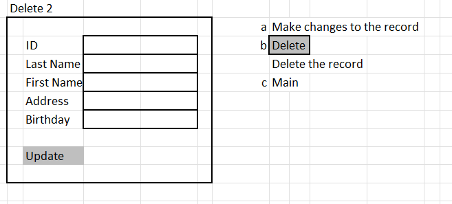 \\ \cline { 2 - 2 } First Name & \\ \cline