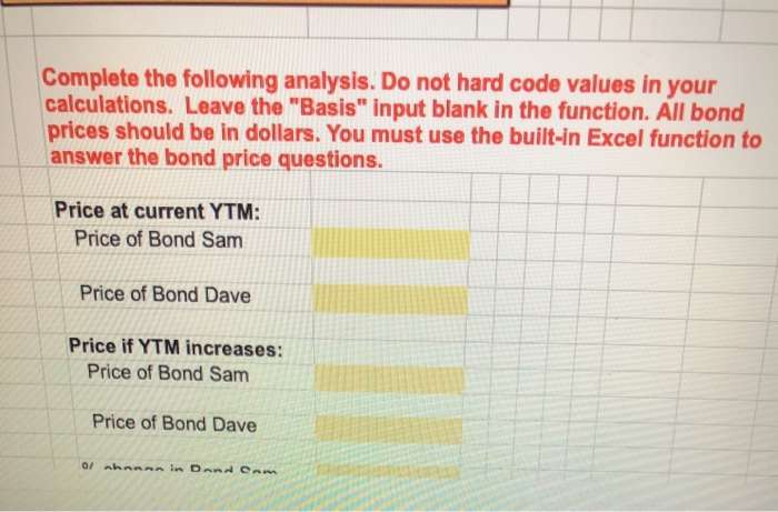 par value. Bond Sam has 3 years to maturity, whereas Bond Dave