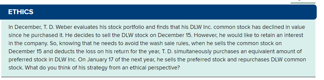 please help with the 3 questions below ETHICS In December, T. D.