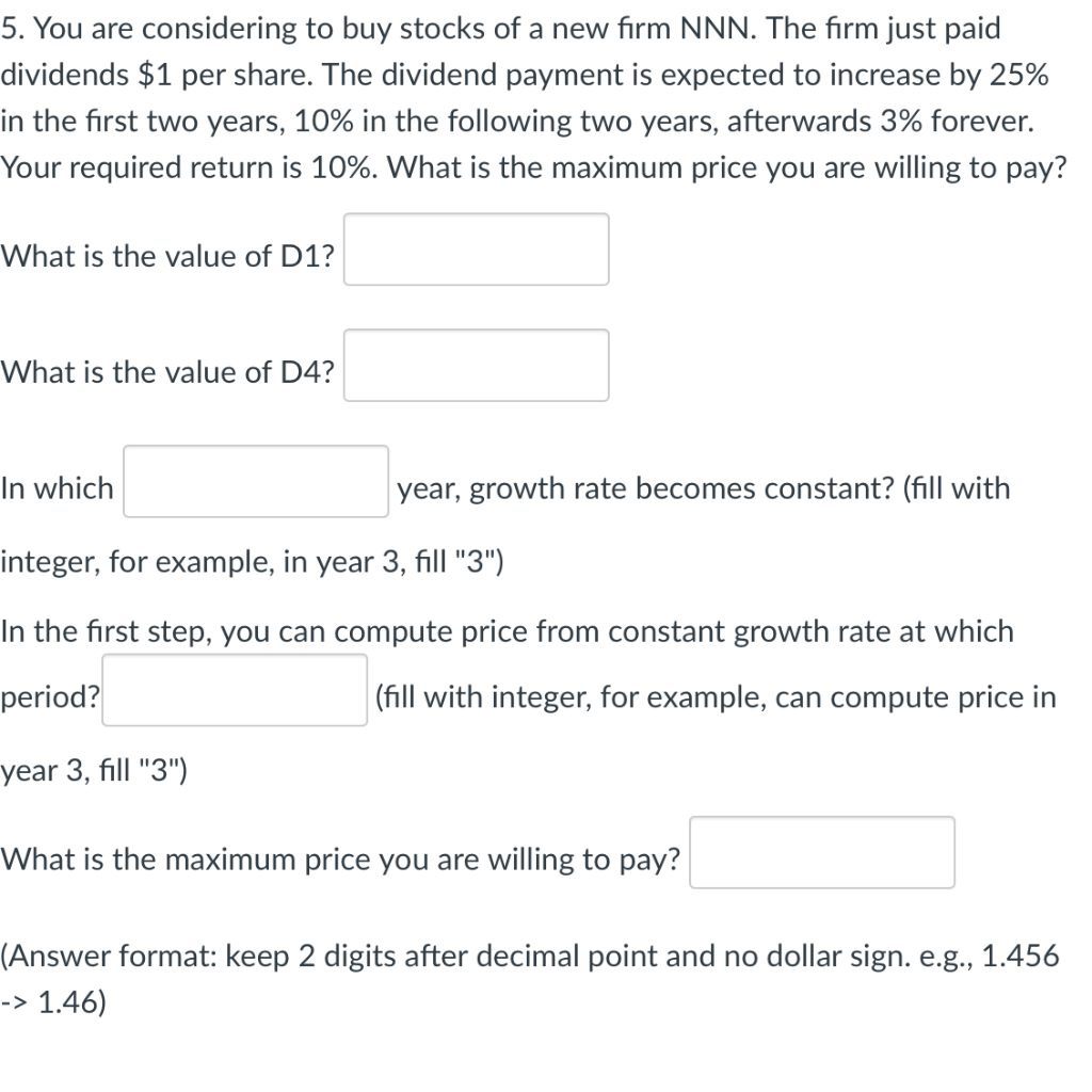 dividends $1 per share. The dividend payment is expected to increase