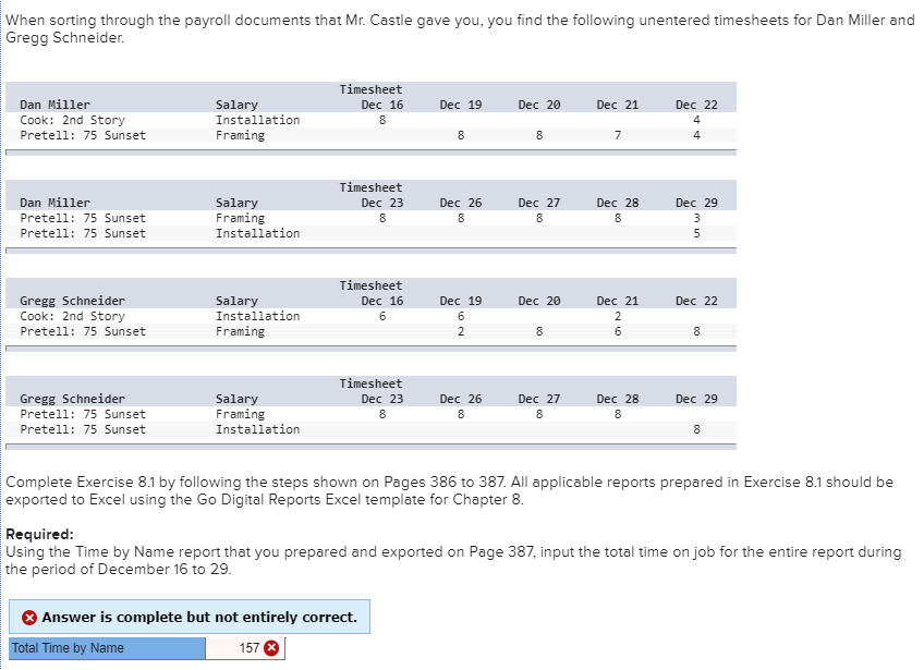  Please explain and write readable When sorting through the payroll documents