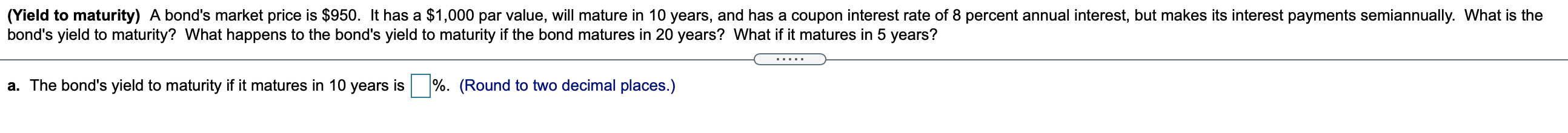 THUMBS DOWN 1.1 1.2 1.3 (Yield to maturity) Fitzgerald's 15-year bonds pay