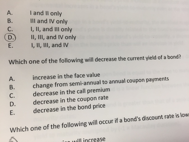 Which one of the following will decrease the current yield of a