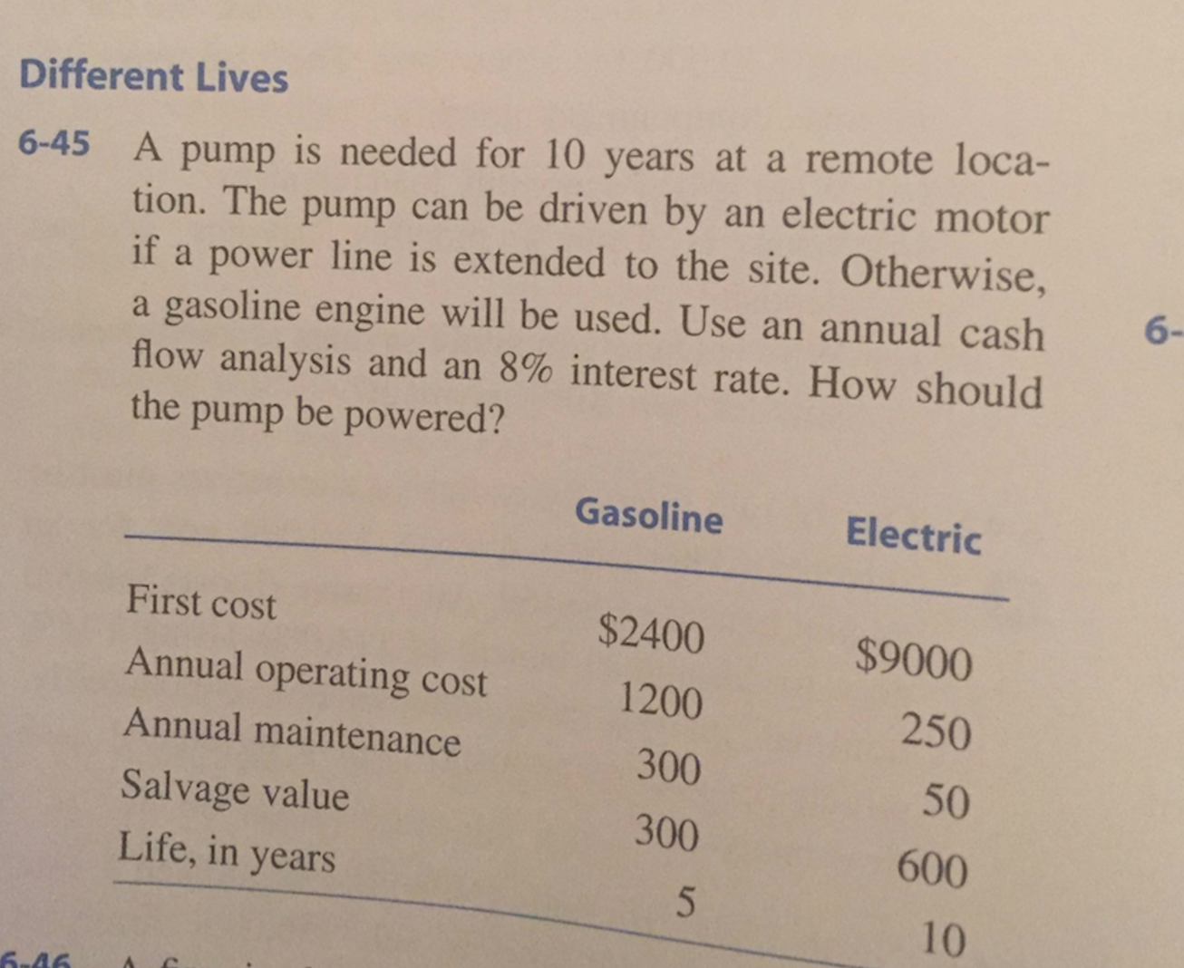  A pump is needed for 10 years at a remote location.