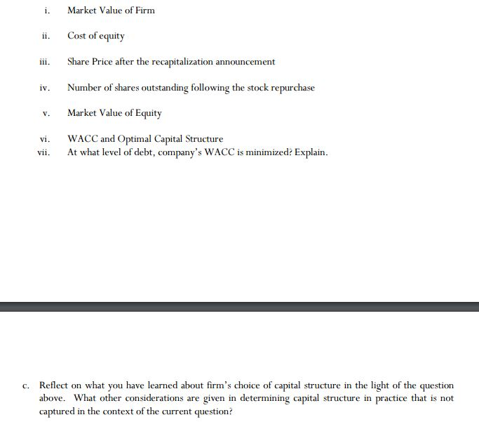ABC is trying to determine its optimal capital structure. The Company's capital