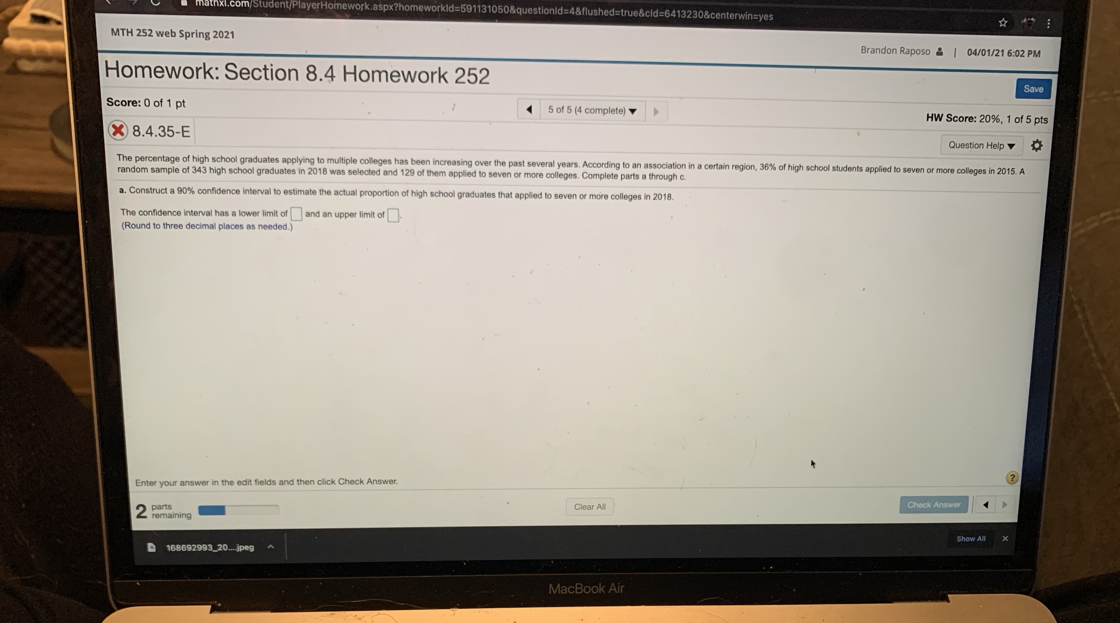Please also answer the margin of error round to three decimal places