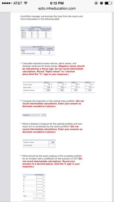  A portfolio manager summarizes the input from the macro and micro