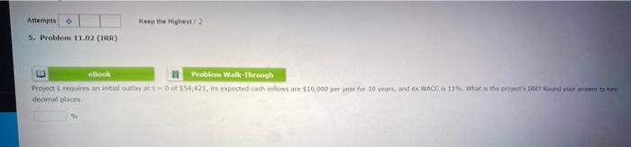 $54,421, it's expected cash inflows are $10,000 per year for 10 years,