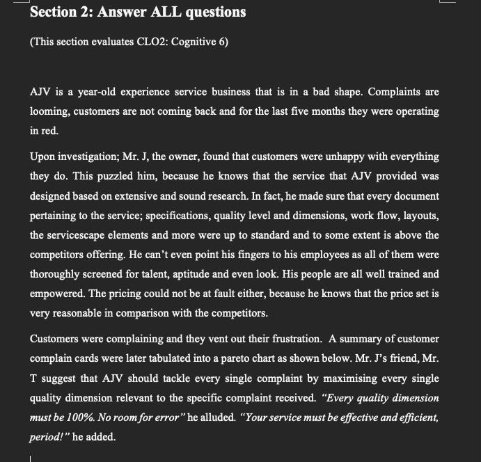  L Section 2: Answer ALL questions (This section evaluates CLO2: Cognitive