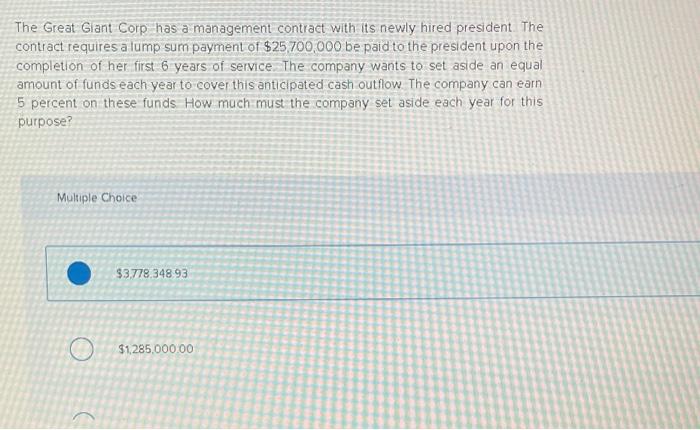 can someone help ? The Great Glant Gorp has a management contract