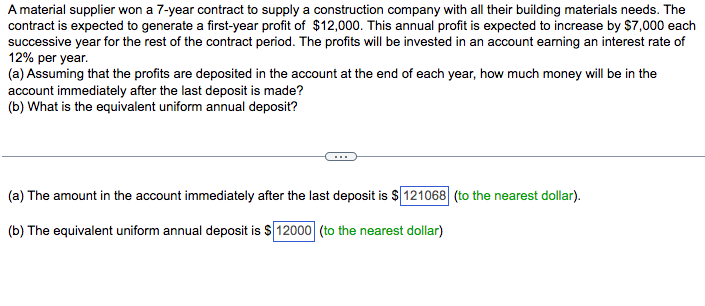 A material supplier won a 7-year contract to supply a construction
