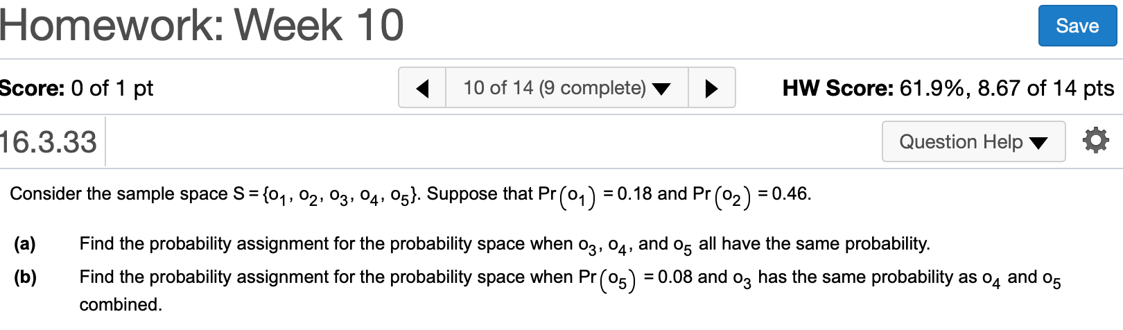 Need help in this homework please Homework: Week 10 SCOPE: 0 0f