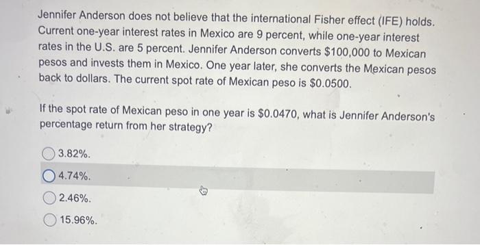  19 & 20 are together so please answer both. Jennifer Anderson