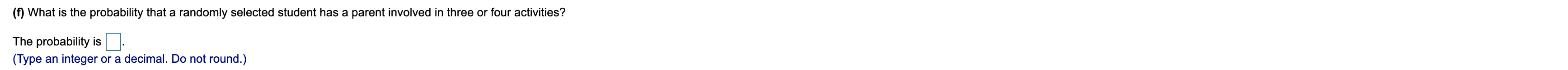 number of activities a parent of a K to 5th-grade student is