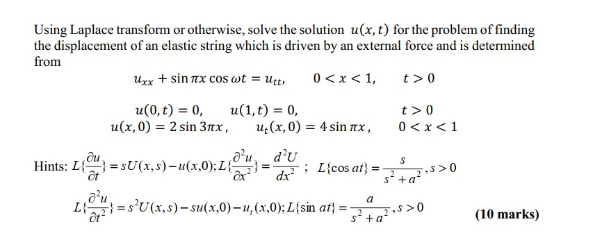 Step by step answers the question. Using Laplace transform or otherwise, solve