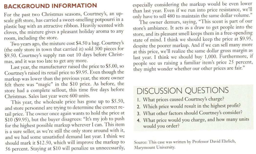  1-Make a table that shows the following (use Excel): -previous price