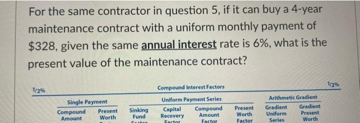  For the same contractor in question 5 , if it can