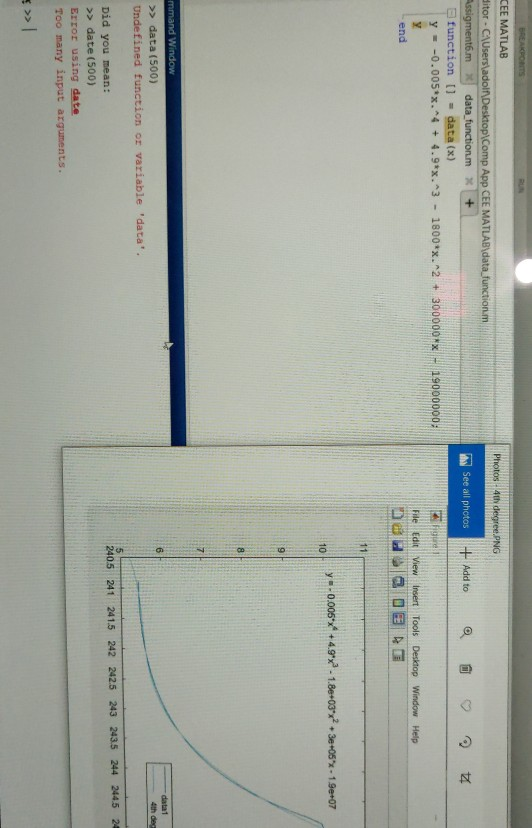  I amusing Matlab and for some reason my function won't work.