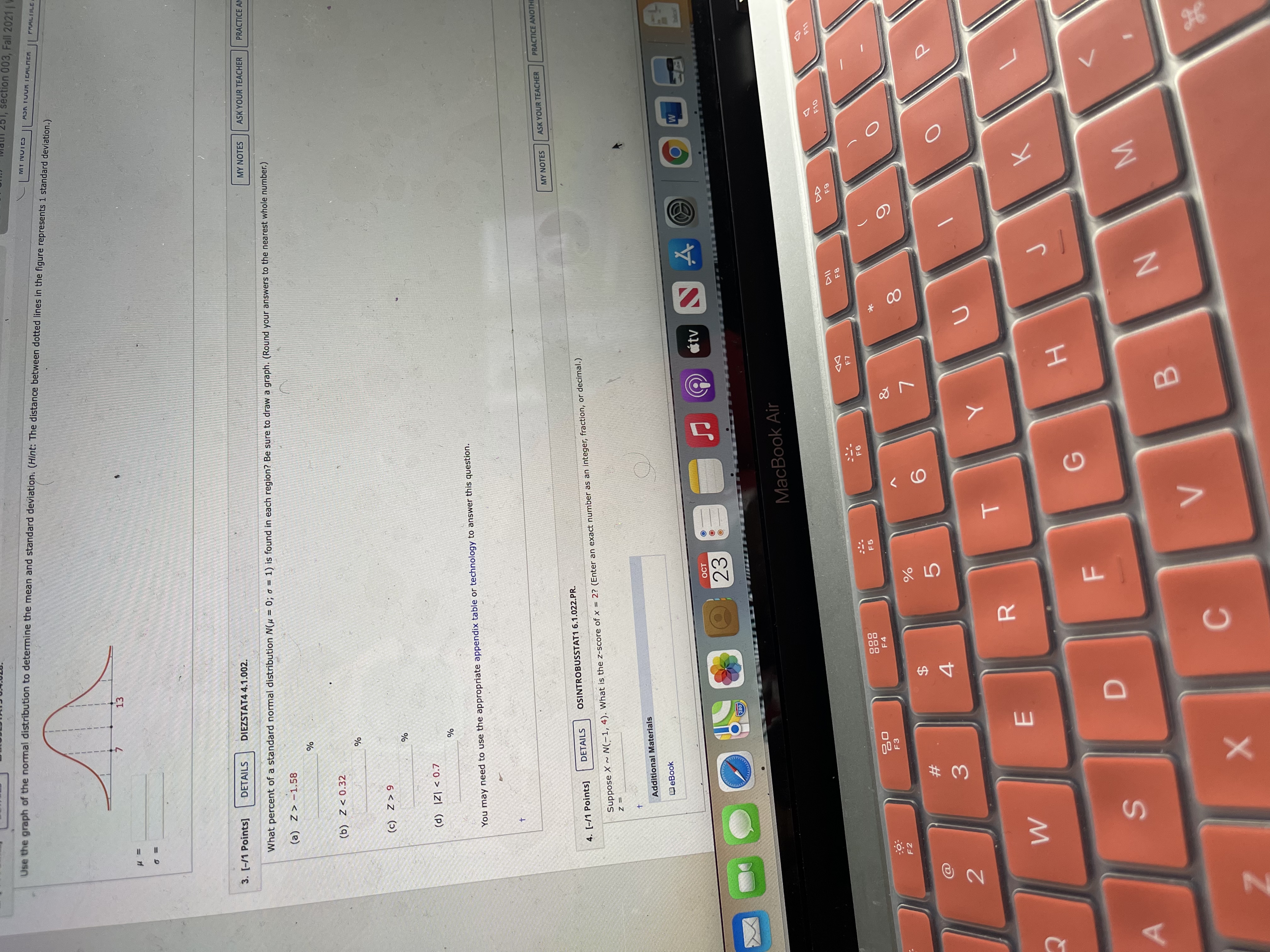  Use the graph of the normal distribution to determine the mean