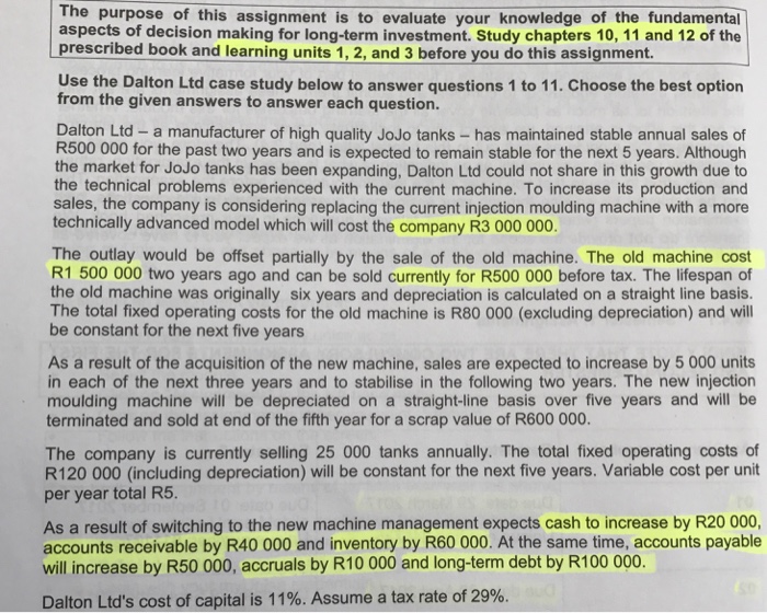  The purpose of this assignment is to evaluate your knowledge of