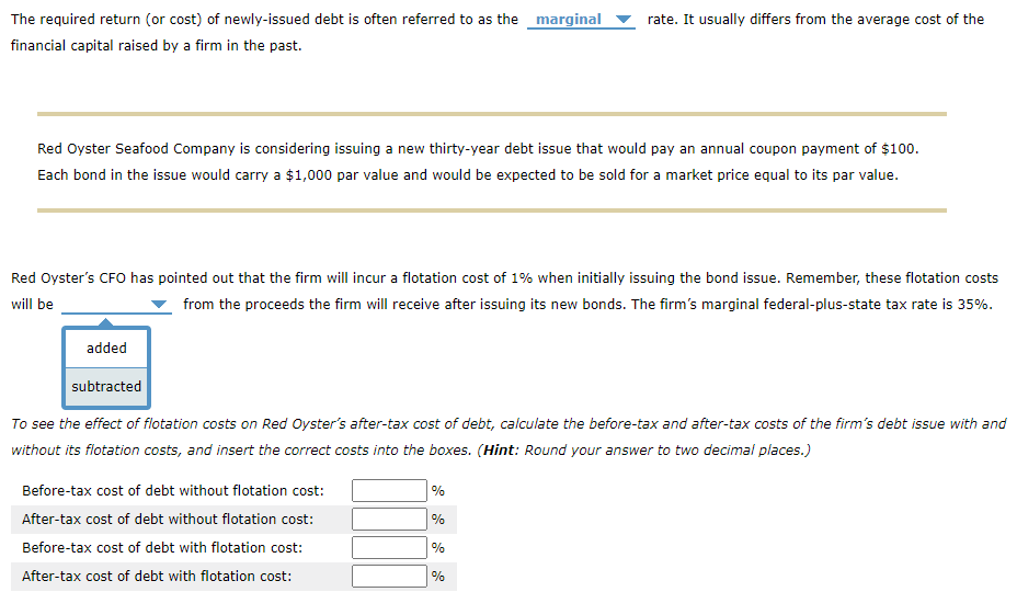 marginal rate. It usually differs from the average cost of the