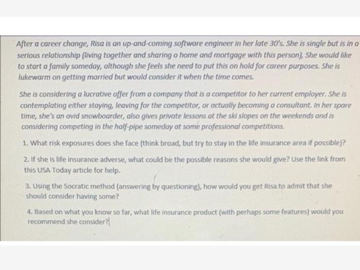  After a career change, Risa is an up-and-coming software engineer in